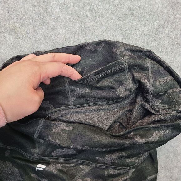 Fabletics Powerhold Camo Leggings Women's Medium Black‎ Gray Gym Running Hiking - Picture 5 of 8